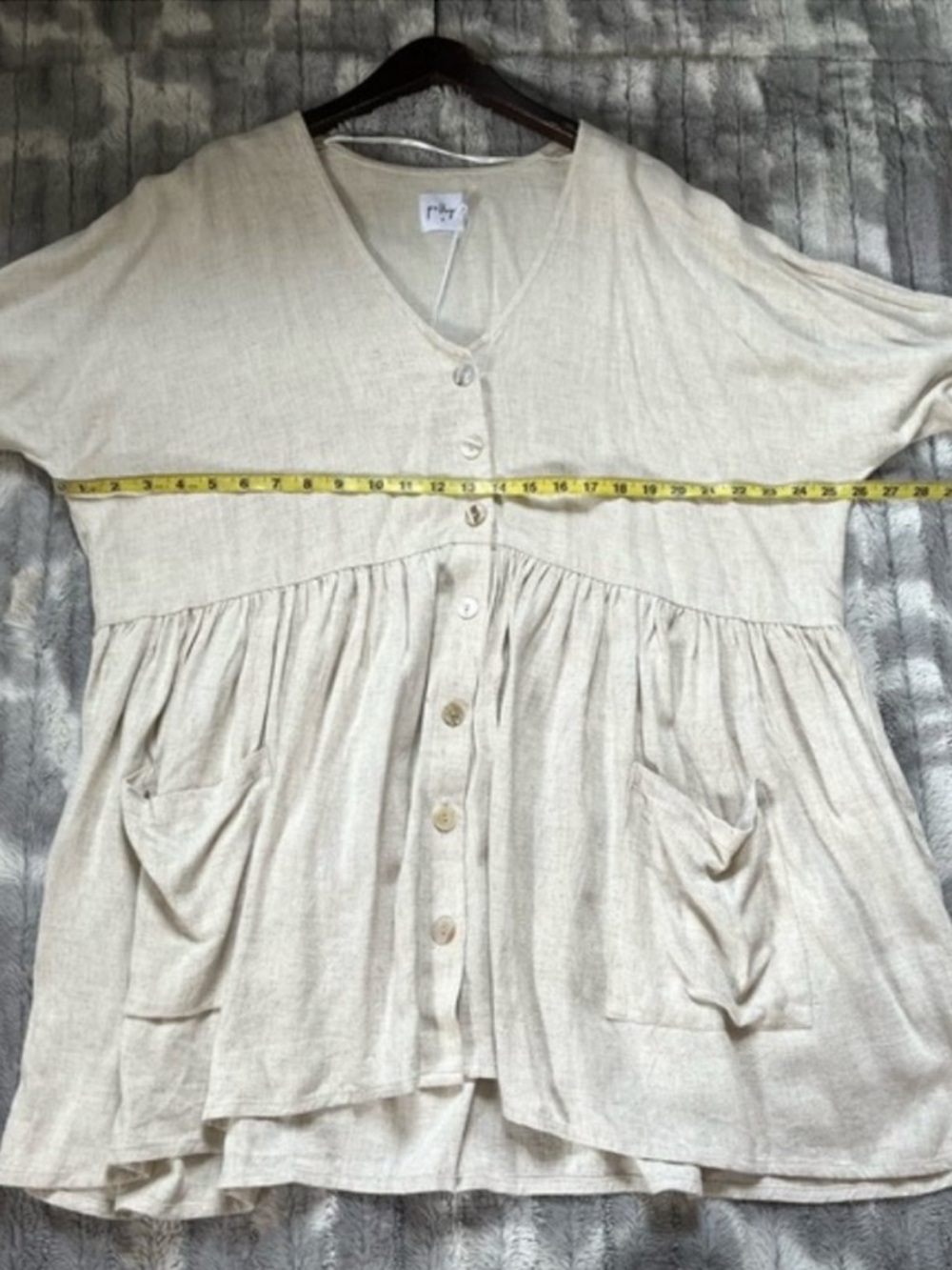 Princess Polly The Sandy Mini Dress Natural Lower Impact Size S/M - Picture 4 of 7